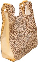 Plastic Shopping Bags 1000 Cheetah Leopard Grocery Merchandise 11 ½” x 6″ x 21″