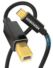 HOSONGIN USB B to USB C Printer Cable 6FT,Type B to Type C Cord for PC,USB C …