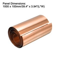 Copper Sheet Roll Metal Foil Plate 1000mm x 100mm x 0.15mm New