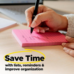 Post-It Super Sticky Notes, 2X2 In, 8 Pads, 2X the Sticking Power, Energy Boost