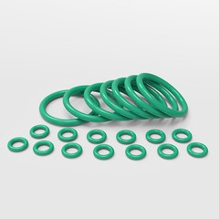 2.2mm Cross Section O Rings FKM Rubber 6mm-80mm OD Oil Resistant Seals (Green)