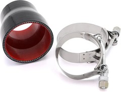 2″ to 2.5″ Straight Silicone Hose Reducer w/ T-Bolt Clamp for Turbo Intercooler