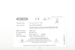 Bio-Rad PowerPac HC High Current Power Supply for Electrophoresis W/ Power Cable
