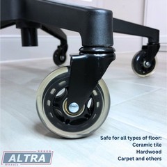 Set of 5 Office Chair Rollerblade Wheels Caster Heavy Duty 3 inch