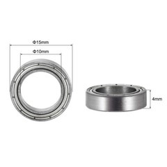 30PCS 6700ZZ Metal Double Shielded Deep Groove Ball Bearings 10x15x4mm USA