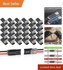 Durable 30PCS Locking Wire Connectors – Tool-Free Quick Connect for DIY Projects