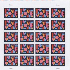 United States Postal Service Love Stamps 5 Sheets Of 20 Us Postal First Class