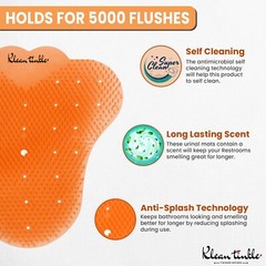 3 – 50 Scented Bathroom Urinal Screens Deodorizing Anti-Splash Fresheners Mats
