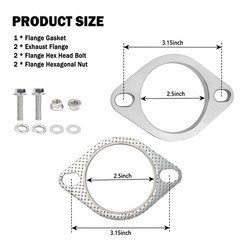 2-Bolt 2.5 Inch Exhaust Flange Repair Kit Stainless Steel
