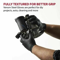 FREE SHIPPING!!! VENOM STEEL Nitrile Gloves Rip Resistant Size Fits Most 100 CT!