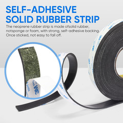 Rubber Strips, Solid Rubber Sheets Self Adhesive Neoprene Rolls & Strips for DIY