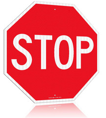 Stop sign 18×18 30×30 24×24 street authentic Reflective Road signs metal 12x12in