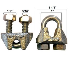 Cable Clamps 1/4″ U-Bolts Galvanized Clamps Steel Cable Wire Clips U Bolt Clamp