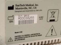 SunTech Tango+ 2120 stress BP monitor patient monitor display unit as shown