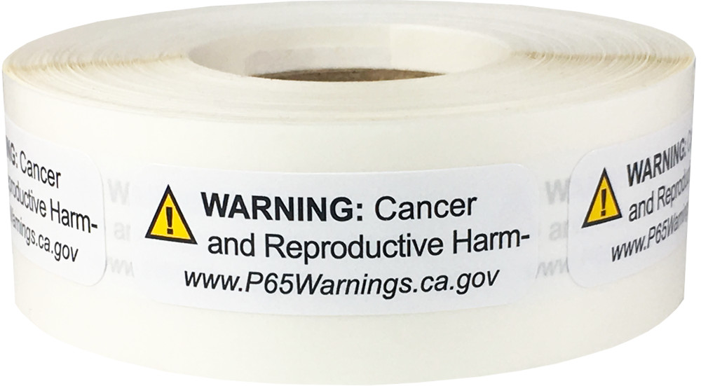 Prop 65 CANCER & REPRODUCTIVE HARM Labels | .5 x 1.5″ Inch | 500 Labels Per Roll