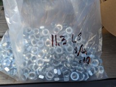100+ 11.3 Pounds of 3/4-10 Hex Nuts Thin Zinc Plated Steel (GNCC)