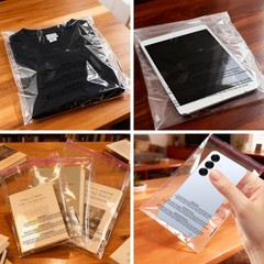 Clear Poly Bags with Suffocation Warning Self Seal Merchandise Packaging For FBA