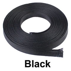 ALL SIZES & COLORS 5′ FT – 100 Feet Expandable Cable Sleeving Braided Tubing LOT