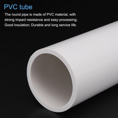 Rigid Round Pipe 63.8mm(2 1/2″) ID 75mm(3″) OD 350mm White High Impact