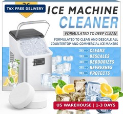 Ice Machine Cleaner Tablets Descaler (36 Pack) – Portable Ice Maker Cleaner, Nic