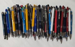 100ct Bulk Wholesale Mixed Lot Misprint Ball Point Retractable METAL Click Pens