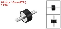 4pcs Rubber Mounts M6x18mm Male Vibration Isolator Shock Absorber D20mmxH10mm