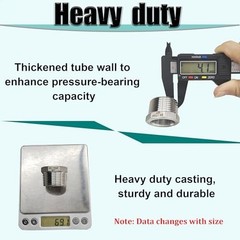 3/8″ NPT Male to 1/4″ NPT Female Hex Bushing Reducer, 304 Stainless Steel NPT…