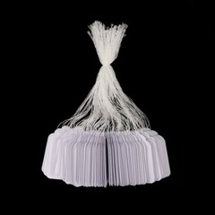 1000 Blank White Merchandise Price Tags +Strings 1.88*1.17in Retail Strung Label