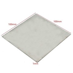 Ltkj 1mm Thick Grade 5 Titanium Alloy Metal Sheet Plate Silver 100 X 100 Mm For
