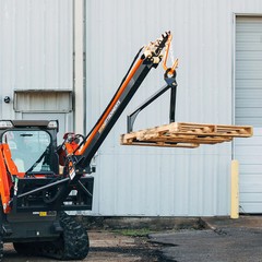 Titan Attachments 26ft Telescoping Hydraulic Truss Boom Jib Crane, Skid Steer