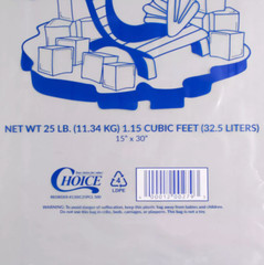 1000 CASE 25 Lb Clear Plastic Ice Bags Store Machine Commercial Barcode 25LB UPC