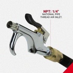 Milton S-153 1/4″ NPT Lever Style Blow Gun, Single, United States