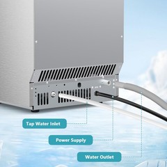 COWSAR Commercial Ice Maker Machine, 80Lbs/24H Stainless Steel Ice Maker 24Lbs
