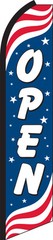 Open Patriotic Swooper Flag Feather Super Bow Banner