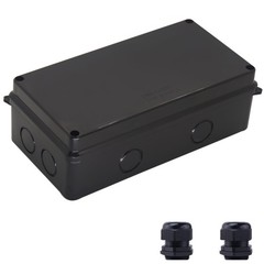 Electrical Box, Outdoor Waterproof Box IP65 7.9″ x 3.9″ x 2.8″, Black