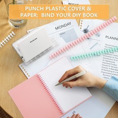 Comb Binding Spines Easy to Open Close Adding Pages for Binding Machine 1/2 I…