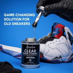 Clear Shoe Cement – 4 oz Professional-Strength Glue Quick Drying Contact Adhe…