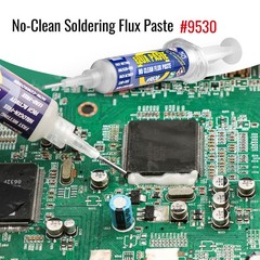 BEEYUIHF 30mL No Clean Soldering Flux Paste with 10ft Desoldering Wick Braid