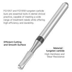 USA Dental Tungsten Carbide Burs FG 1.6mm Metal Cutting for High Speed Handpiece