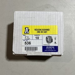 Arlington Reducing Bushings Zinc Die Cast 2 x 1 1/2 Cat. No. 536 Lot of 10 New !