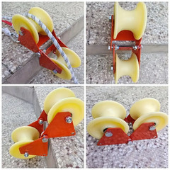 Heavy-Duty Foldable Manual Pulley System with Durable Metal Frame Labor-Saving