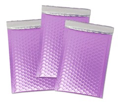 NEW Frosted Lilac Matte Metallic Bubble Mailers, Padded Shipping Envelopes Combo