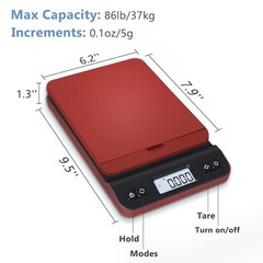 QP Shipping Scale, 86lb/0.1oz Digital Scale for Packages, Postal Scale with Hold
