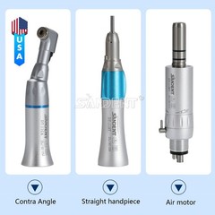 NSK Style Dental Slow Low Speed Handpiece Straight Contra Angle Air Motor 4Hole