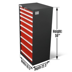MechMaxx 9 Drawer Heavy Duty Drawer Cabinet Tool Storage Organizer, MD59B9