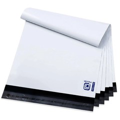 30 New Poly mailers 9″x12″ Bags Plastic Shipping Envelopes – white, black inside