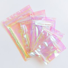 QQ Studio 100 Double Sided Clear Holographic Bags with QuickQlick™ Seal for Food