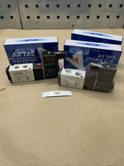 (2) New AIRTAC 4V210-08& (1) 06 Solenoid Valves 0.15-0.8MPa 3 NIB + Warranty