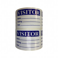 2×3-inch Blue Visitor Labels Name Visiting Date Adhesive Stickers (1) RL of 500