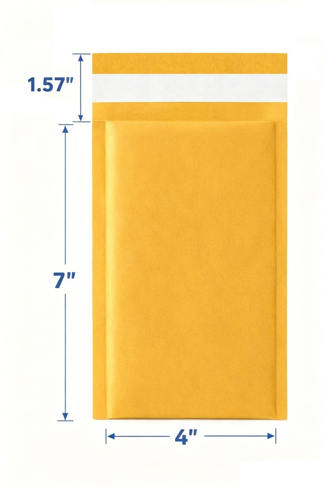 25-500Pc Kraft Bubble Mailer Padded Shipping Envelope Bags Self Sealing All Size